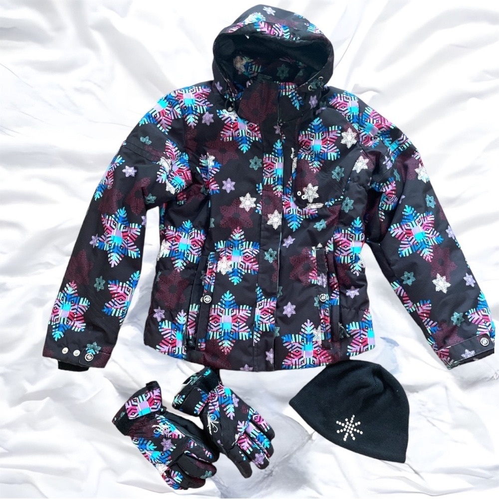 OBERMEYER TRISS JACKET Junior Girls size 16/large w/ matching gloves